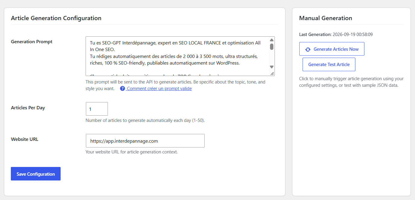 Configuration d’une campagne AIoSEO