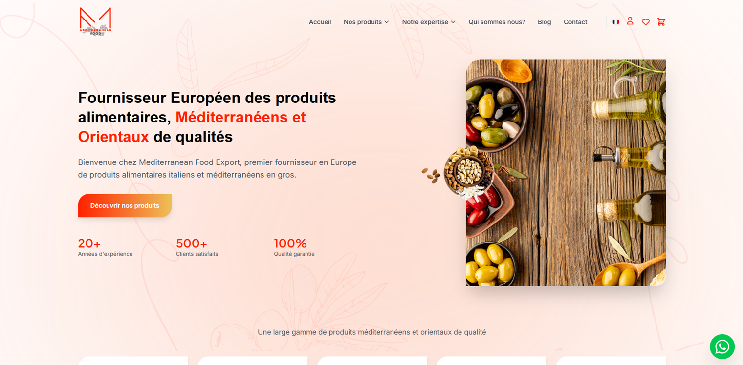 Aperçu du projet Mediterranean Food Export